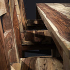 Ξύλινο Τραπέζι Κουζίνας Μοναστηριακό Waverly Palazzo 100X100